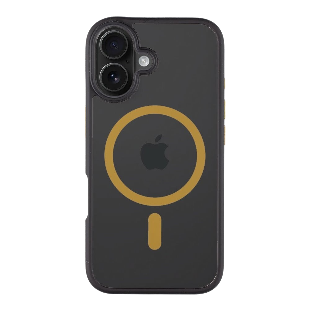 Apple iPhone 16 Hülle – MagForce Hyperstealth 2.0, Schwarz/Gelb