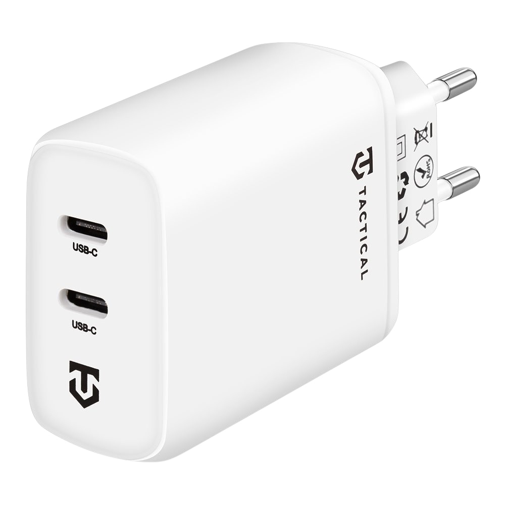 USB-C-Schnellladegerät 40 W – Base Plug Dual, Weiß – Standard